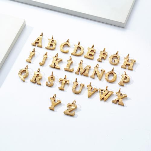 Stainless Steel Letter Pendants, 304 Stainless Steel, Alphabet Letter, polished, DIY, more colors for choice, Sold By PC