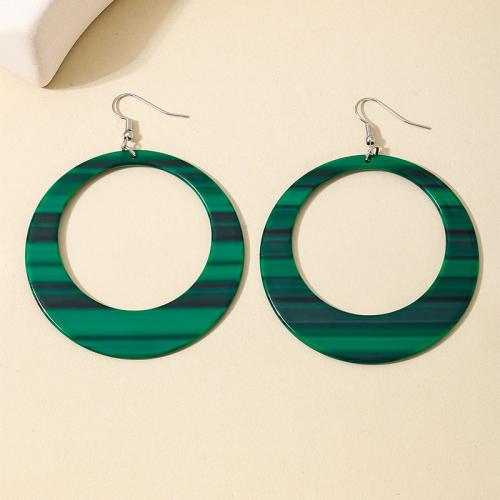 Tibetan Style Drop Earrings, with Acrylic, plated, for woman, more colors for choice, Sold By Pair