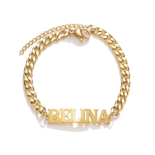 Stainless Steel Jewelry Bracelet, 304 Stainless Steel, with 5cm extender chain, plated, fashion jewelry & for woman, golden, Length:Approx 15 cm, Sold By PC