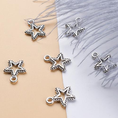 Tibetan Style Star Pendant, plated, DIY, more colors for choice, 18x15mm, 100PCs/Bag, Sold By Bag