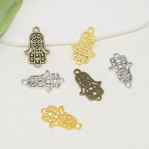 Tibetan Style Hand Pendants, Hamsa, plated, DIY, more colors for choice, 23x14mm, 100PCs/Bag, Sold By Bag