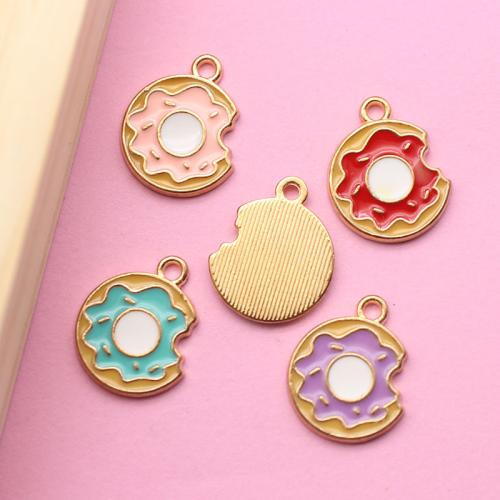 Tibetan Style Enamel Pendants, KC gold color plated, DIY, more colors for choice, 18.90x15x1.80mm, 100PCs/Bag, Sold By Bag