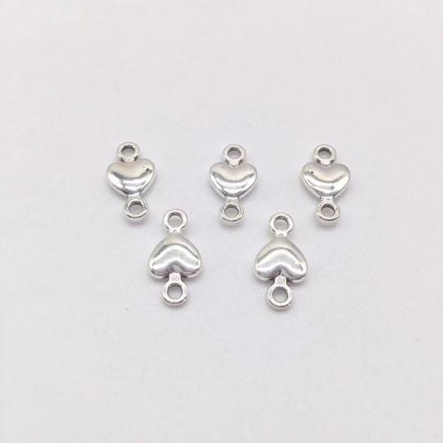 Heart Tibetan Style Connector, antique silver color plated, DIY & 1/1 loop, 15x8mm, 100PCs/Bag, Sold By Bag