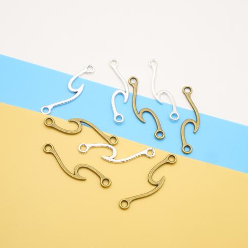 Tibetan Style Connector, plated, DIY & 1/1 loop, more colors for choice, 33x9mm, 100PCs/Bag, Sold By Bag