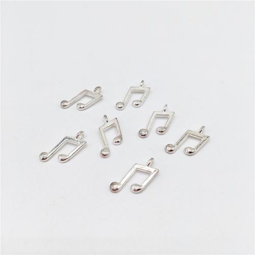 Zink-Aluminium-Anhänger, Zinklegierung, Musiknote, antik silberfarben plattiert, DIY, 18x8.50mm, 100PCs/Tasche, verkauft von Tasche