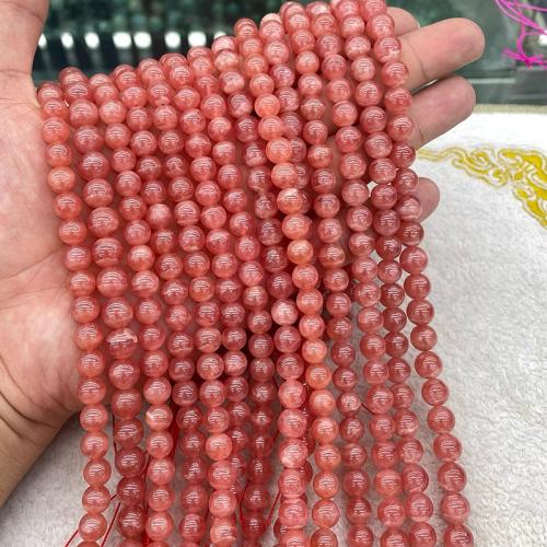 Natural Rhodonite Beads, Argentina Rhodochrosite, Round, DIY & different size for choice, Grade AAA, Length:Approx 38-40 cm, Sold By PC