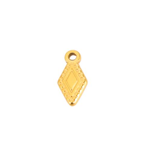 Edelstahl Schmuck Anhänger, 304 Edelstahl, Rhombus, DIY, keine, 12.70x6.60mm, verkauft von PC