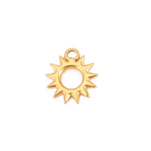 Edelstahl Schmuck Anhänger, 304 Edelstahl, Sonne, DIY, keine, 12x11mm, verkauft von PC