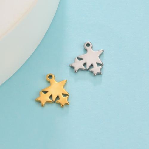 Stainless Steel Pendants, 304 Stainless Steel, Star, DIY, more colors for choice, 10.30x10.70mm, Sold By PC