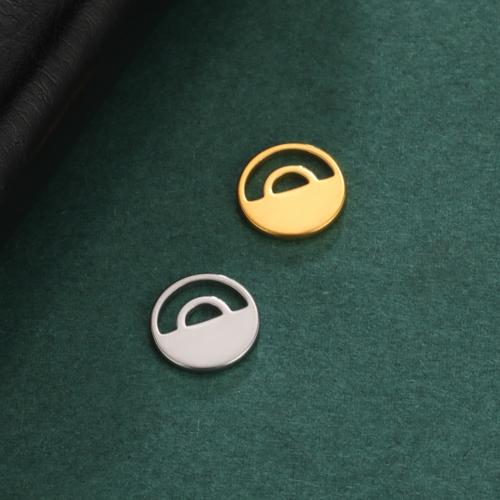 Stainless Steel Pendants, 304 Stainless Steel, Round, DIY & hollow, more colors for choice, 10x10mm, Sold By PC