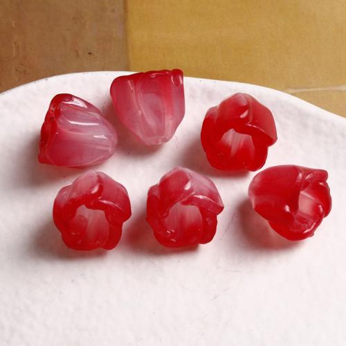 Hair Accessories DIY Findings, Acrylic, Flower, polished, more colors for choice, 14x14mm, Sold By PC