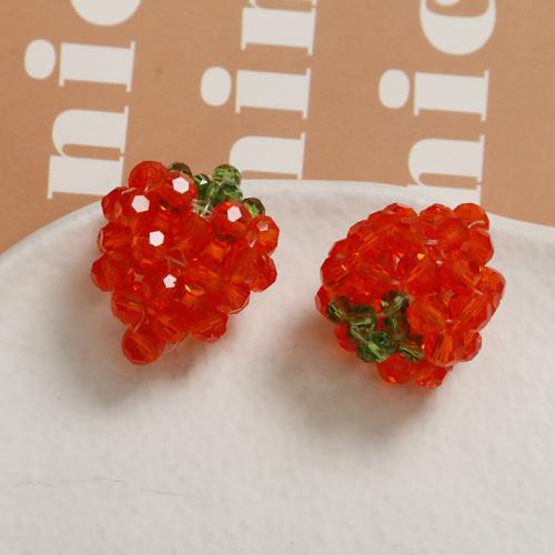 Hair Accessories DIY Findings, Crystal, Strawberry, handmade, Crystal CAL, 29x23mm, Sold By PC