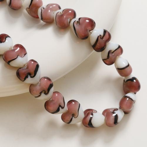 Lampwork Beads, Heart, DIY, more colors for choice, 15x15mm, Sold By PC