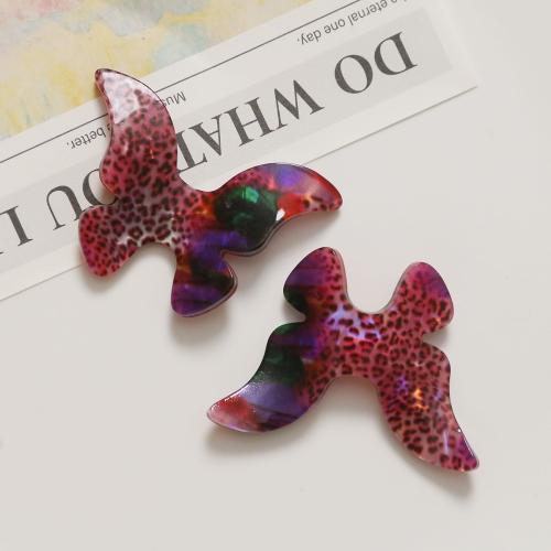 Hair Accessories DIY Findings, Acetate, Butterfly, more colors for choice, 47x33mm, Sold By PC