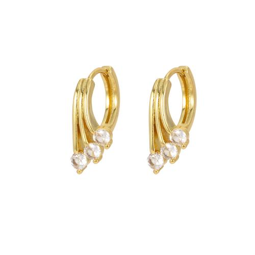 Boucles d'oreilles en laiton zircon cubique pavent, Placage de couleur d'or, Forme différente pour le choix & bijoux de mode & pavé de micro zircon & pour femme, plus de couleurs à choisir, protéger l'environnement, sans nickel, plomb et cadmium, Vendu par paire