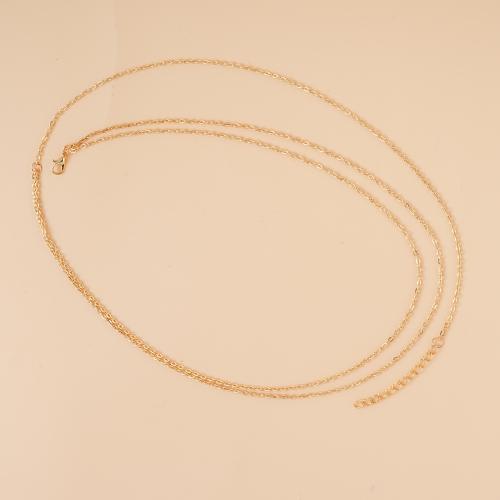 304 Stainless Steel Waist Chain, Double Layer & fashion jewelry & for woman, golden, Length:Approx 70-80 cm, Sold By PC