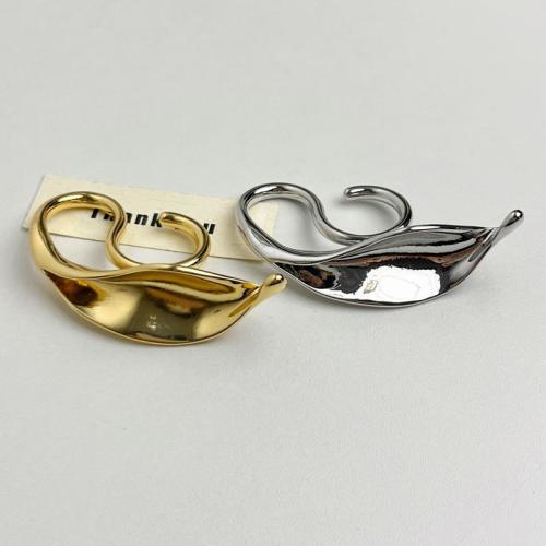 Tibetan Style Double Chain Link Finger Ring, plated, fashion jewelry & for woman, more colors for choice, US Ring Size:7, Sold By PC