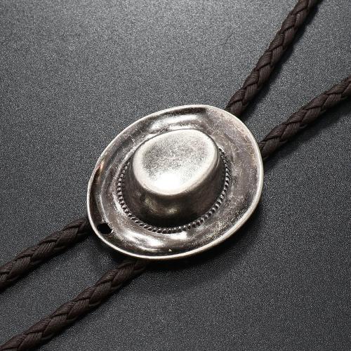 Collier Cordon, alliage de zinc, avec cuir PU, fait à la main, styles différents pour le choix & pour homme, plus de couleurs à choisir, Vendu par PC