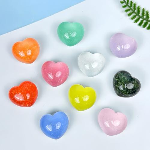 Hair Accessories DIY Findings, Resin, epoxy gel, luminated, more colors for choice, 21x24x15mm, Sold By PC