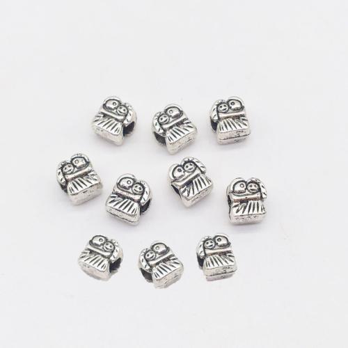 Zink Legierung Perlen Schmuck, Zinklegierung, Paar, antik silberfarben plattiert, DIY, 11x9.50mm, 100PCs/Tasche, verkauft von Tasche