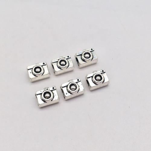 Zink Legierung Perlen Schmuck, Zinklegierung, Kamera, antik silberfarben plattiert, DIY, 10x12mm, 100PCs/Tasche, verkauft von Tasche