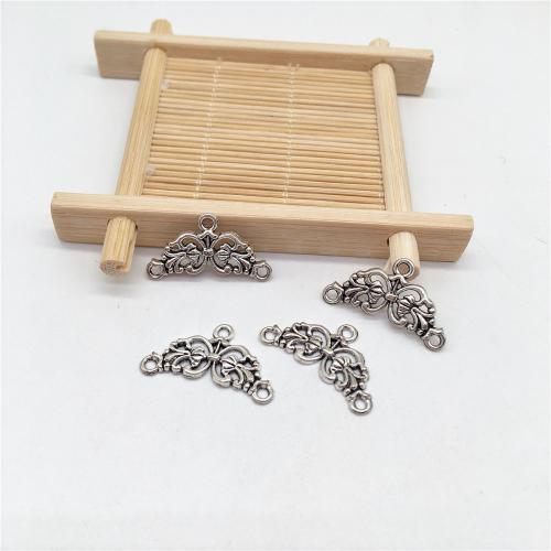 Tibetan Style Connector, antique silver color plated, DIY & 1/2 loop, 26x15mm, 100PCs/Bag, Sold By Bag