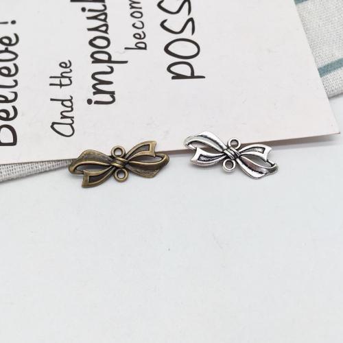 Bowknot Tibetan Style Connector, plated, DIY & 1/1 loop, more colors for choice, 29x11mm, 100PCs/Bag, Sold By Bag