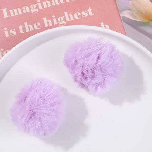 Hair Accessories DIY Findings, Plush, handmade, more colors for choice, 55x55mm, Sold By PC