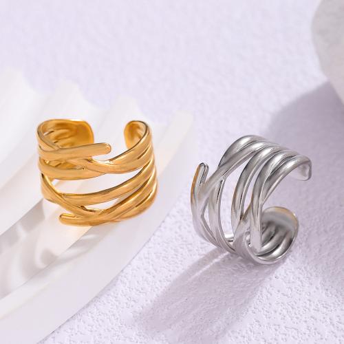 Anillo de dedo de acero inoxidable, acero inoxidable 304, Ajustable & Joyería & para mujer, más colores para la opción, Vendido por UD