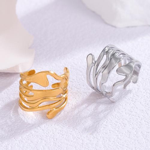 Stainless Steel Finger Ring, 304 Stainless Steel, fashion jewelry & for woman, more colors for choice, Sold By PC