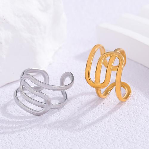 Stainless Steel Finger Ring, 304 Stainless Steel, Adjustable & fashion jewelry & for woman, more colors for choice, Sold By PC