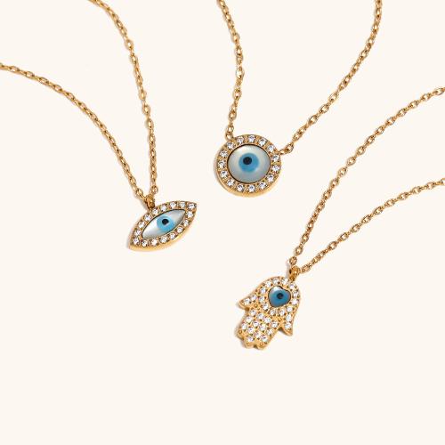 Rhinestone Stainless Steel Jewelry Set, 304 Stainless Steel, 18K gold plated, different styles for choice & for woman & enamel & with rhinestone, Sold By PC