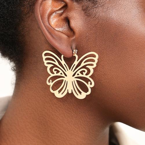 Tibetan Style Drop Earrings, Butterfly, plated, for woman, more colors for choice, Sold By Pair