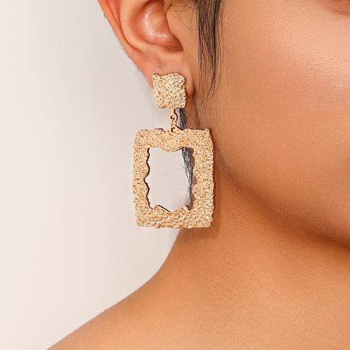 Tibetan Style Stud Earring, plated, for woman, gold, Sold By Pair