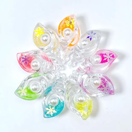 Acrylic Pendants, epoxy gel, DIY & luminated, more colors for choice, 38.50x20x13mm, Sold By PC