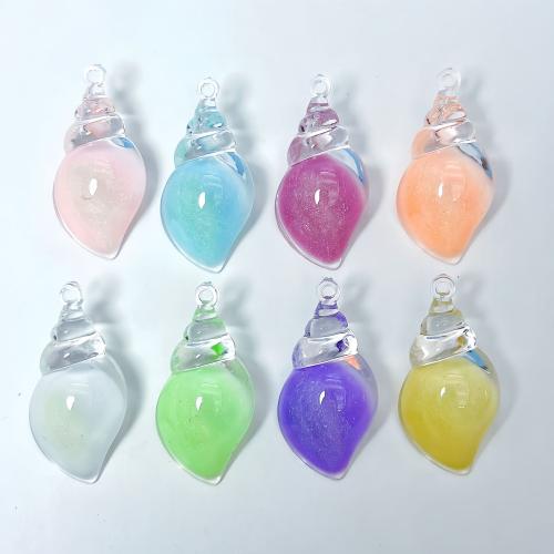 Acrylic Pendants, epoxy gel, DIY & luminated, more colors for choice, 39x19x12mm, Sold By PC