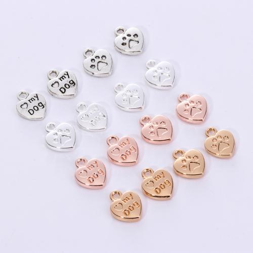 Tibetan Style Heart Pendants, plated, DIY, more colors for choice, 10x13mm, 100PCs/Bag, Sold By Bag