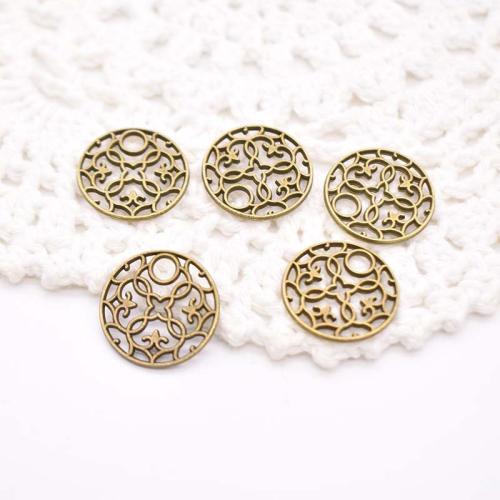 Tibetan Style Pendants, Round, antique bronze color plated, DIY, 20mm, 100PCs/Bag, Sold By Bag