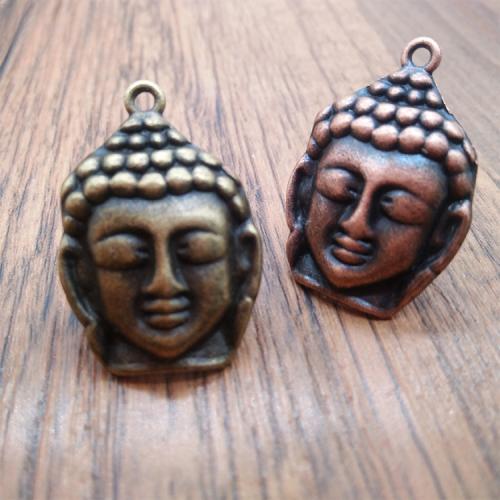 Tibetan Style Pendants, Buddha, plated, DIY, more colors for choice, 20x29x4mm, 100PCs/Bag, Sold By Bag