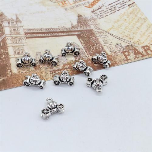 Tibetan Style Pendants, Pumpkin Car, antique silver color plated, DIY, 11x13x6mm, 100PCs/Bag, Sold By Bag