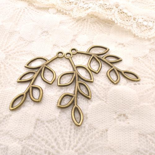 Tibetan Style Pendants, Branch, antique bronze color plated, DIY, 41x20mm, 100PCs/Bag, Sold By Bag