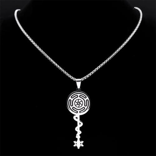 Stainless Steel Jewelry Necklace, 304 Stainless Steel, fashion jewelry & Unisex, more colors for choice, Length:50 cm, Sold By PC