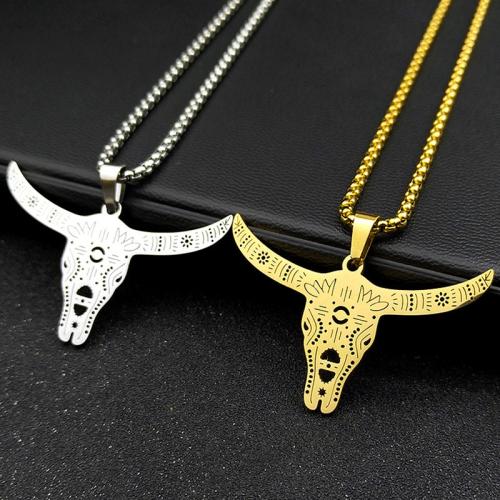 Stainless Steel Jewelry Necklace, 304 Stainless Steel, fashion jewelry & Unisex, more colors for choice, 30x45mm, Length:Approx 60 cm, Sold By PC