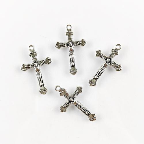 Tibetan Style Cross Pendants, antique silver color plated, DIY, nickel, lead & cadmium free, 19x31mm, Hole:Approx 2mm, Approx 100PCs/Bag, Sold By Bag