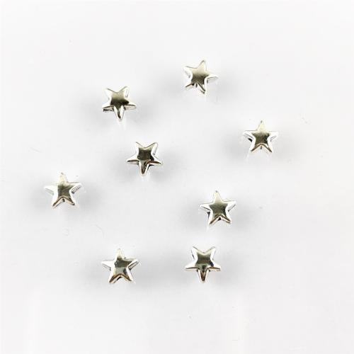 Tibetan Style Jewelry Beads, Star, antique silver color plated, DIY, nickel, lead & cadmium free, Hole:Approx 1mm, Approx 100PCs/Bag, Sold By Bag