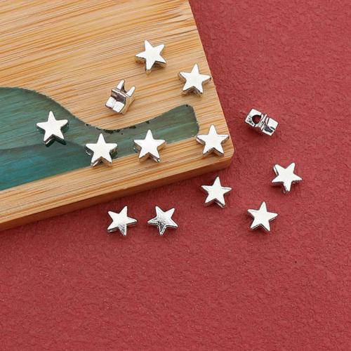 Tibetan Style Jewelry Beads, Star, antique silver color plated, DIY & different size for choice, nickel, lead & cadmium free, Approx 200PCs/Bag, Sold By Bag