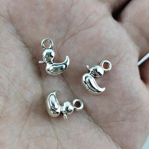 Tibetan Style Animal Pendants, Duck, antique silver color plated, DIY, nickel, lead & cadmium free, 11x15mm, 100PCs/Bag, Sold By Bag