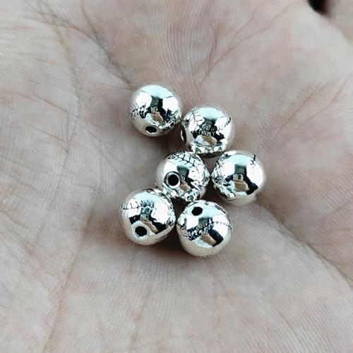 Tibetan Style Jewelry Beads, Tennis Ball, antique silver color plated, DIY, nickel, lead & cadmium free, 10mm, 100PCs/Bag, Sold By Bag