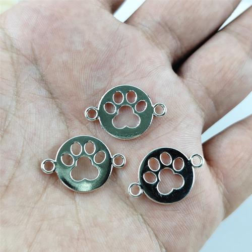 Tibetan Style Connector, Round, antique silver color plated, DIY & 1/1 loop, nickel, lead & cadmium free, 24x16mm, 100PCs/Bag, Sold By Bag