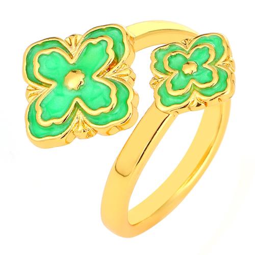 Tibetan Style Finger Ring, Flower, plated, fashion jewelry & enamel, more colors for choice, nickel, lead & cadmium free, Sold By PC